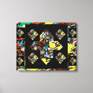 Abstrait Plus Signer dessin en toile d'oeillet ave