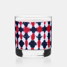 Abstrait Rouge Noir Moderne Rock Verre
