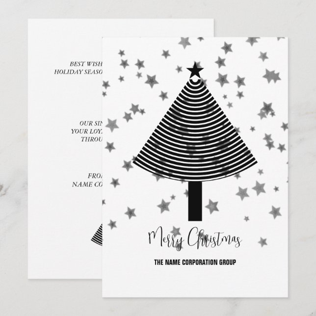 Abstrait sapin de Noël Invitation (Devant / Derrière)