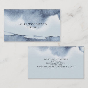 Abstrait Smoky Blue Serene Carte de visite