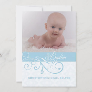 Abstrait Swirl Photo Invitation religieuse