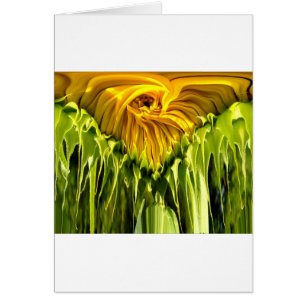 Abstrait tournesol rétro funky, géométrie effrayée