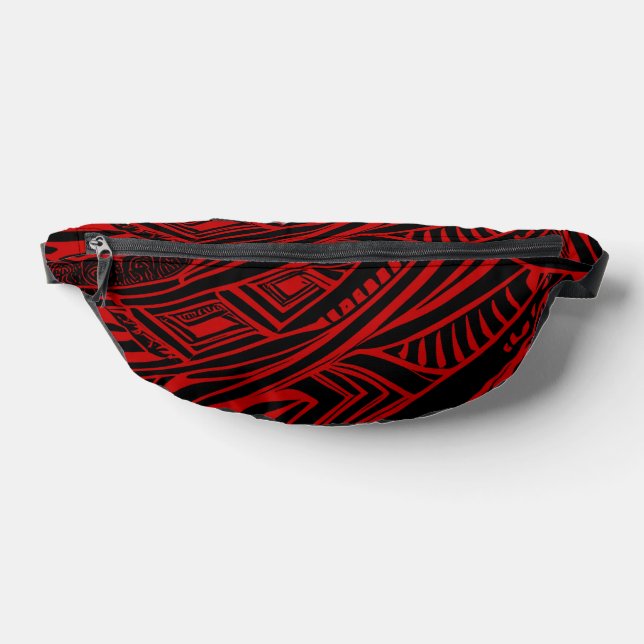 Abstrait Tribal Noir Et Rouge (Poser)