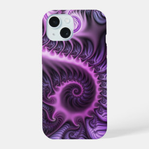 Abstrait vibrant spirale d'art fractal rose violet