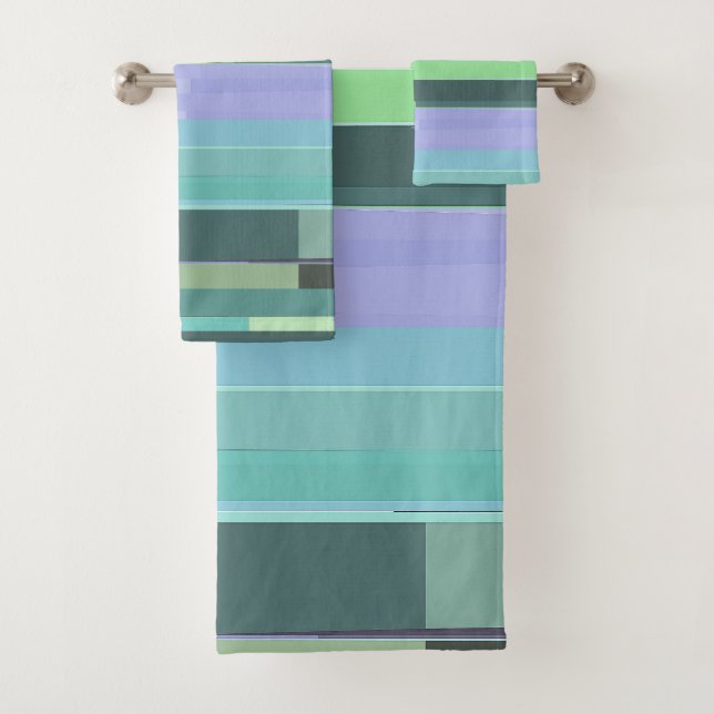 Abstrait violet, vert et turquoise (En situation)