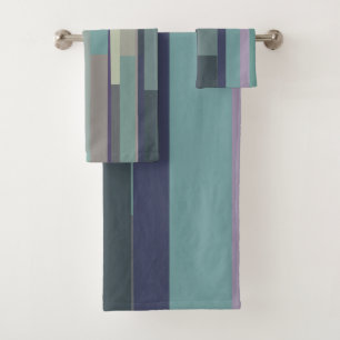Abstrait violet, vert et turquoise