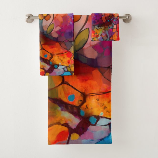 Abstrait, vitrail, peinture contemporaine (En situation)