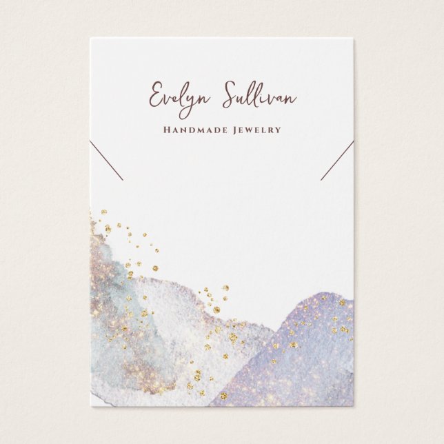 Abstraite aquarelle formes collier carte d'afficha (Devant)