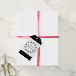 Abstraite étiquette cadeau d'arbre de Noël.