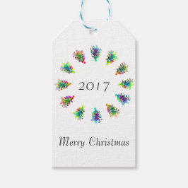 Abstraite étiquette cadeau d'arbre de Noël.