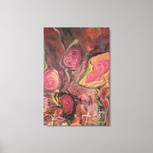 Abstraite peinture florale Impression