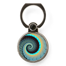 Abstraite spirale d'art fractal bleu turquoise ora