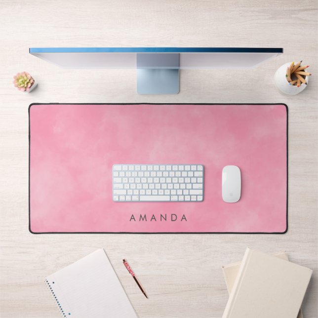 Abstraits nuages Pastel Pink Sky Texte personnalis (Bureau 1)