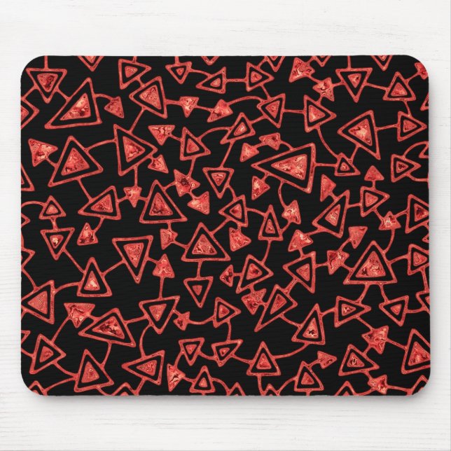 Abstrakt 021112 - Cranberry Ice auf Schwarz Mousepad (Vorne)