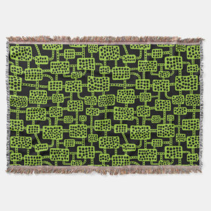 Abstrakt 041113 - Martian Green on Black Decke