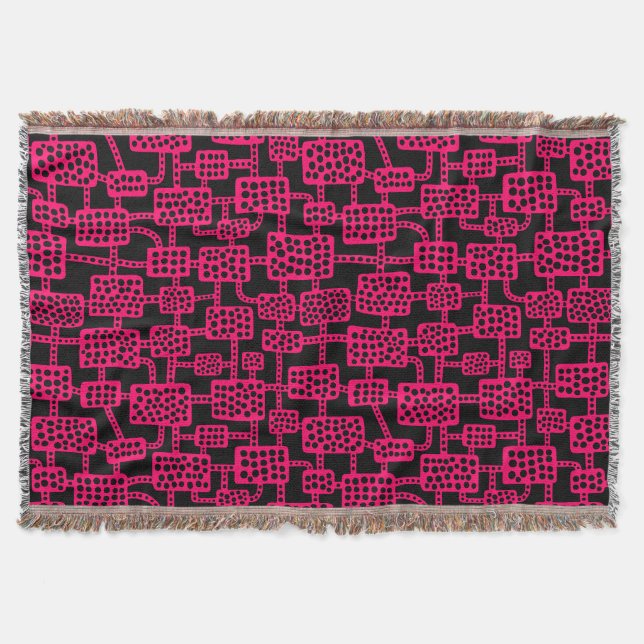 Abstrakt 041113 - Neon Red on Black Decke (Vorderseite)