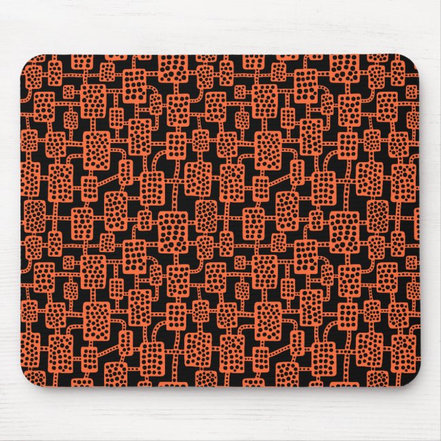 Abstrakt 041113 - Orange im Herbst auf Schwarz Mousepad (Vorne)