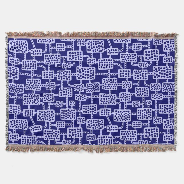 Abstrakt 041113 - Powder Blue on Deep Navy Decke (Vorderseite)
