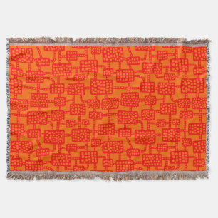 Abstrakt 041113 - Rot auf Orange Decke