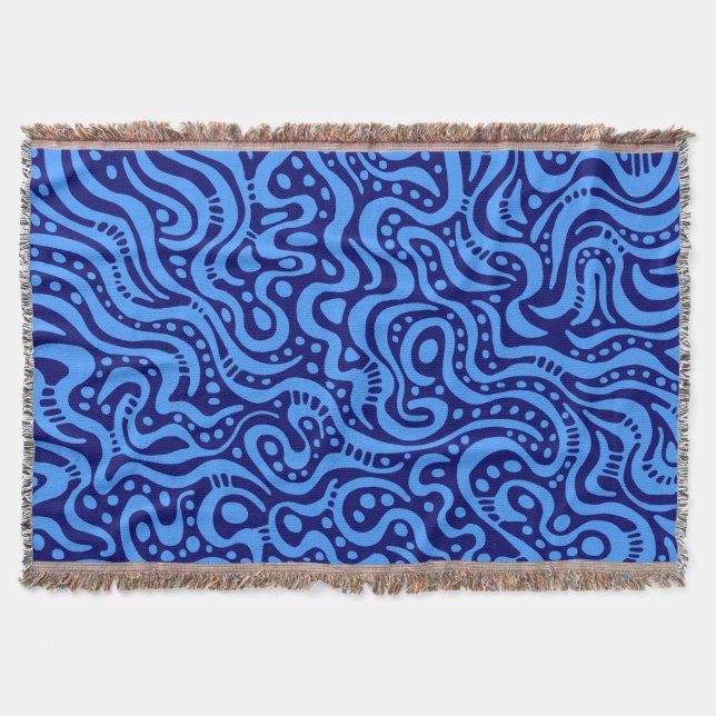 Abstrakt 041211 - Baby Blue on Deep Navy Decke (Vorderseite)