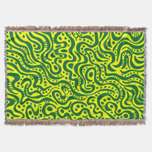 Abstrakt 041211 - Waldgrün mit Gelb Decke