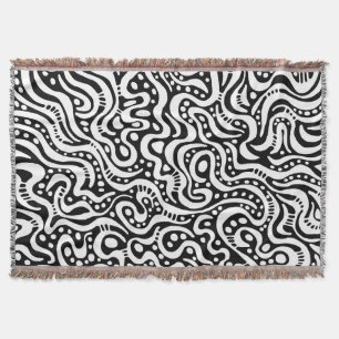 Abstrakt 041211 - Weiß auf Schwarz Decke