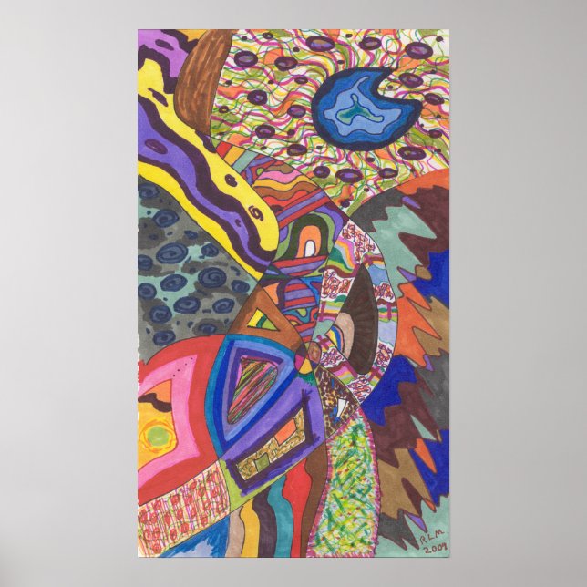 Abstrakt 109, Originalkunst Poster (Vorne)