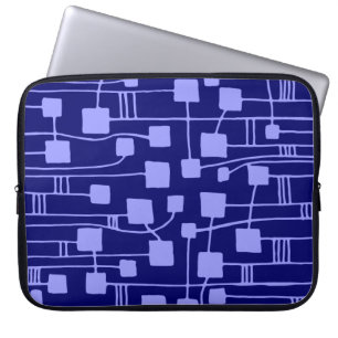 Abstrakt 111211 - Pastel Blue on Dp Navy Laptopschutzhülle