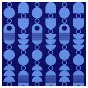 Abstrakt 140823 - Baby Blue on Deep Navy Stoff