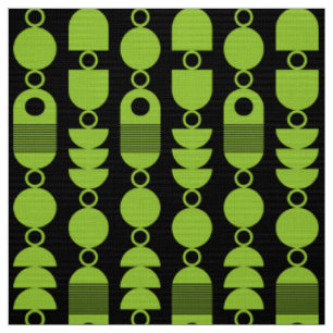 Abstrakt 140823 - Mars Green auf Black Stoff