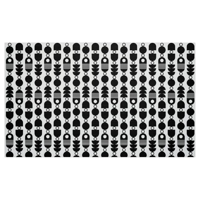 Abstrakt 140823 - Schwarz Stoff (Fat Quarter (45,7 x 55,9 cm))