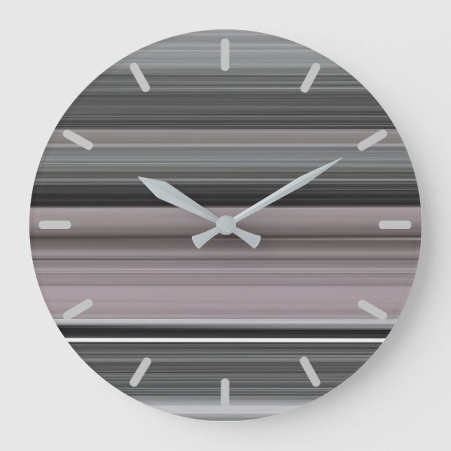 Abstrakt #1: grau große wanduhr (Vorderseite)