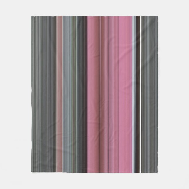 Abstrakt #1: Rosa und grau Fleecedecke (Vorderseite)