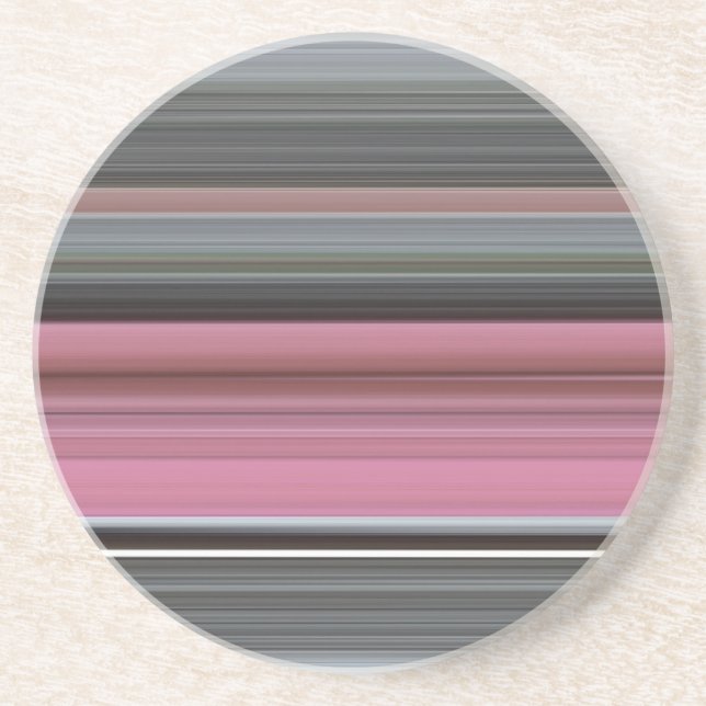 Abstrakt #1: Rosa und grau Sandstein Untersetzer (Vorne)