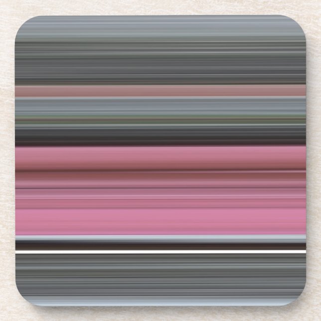 Abstrakt #1: Rosa und grau Untersetzer (Vorderseite)