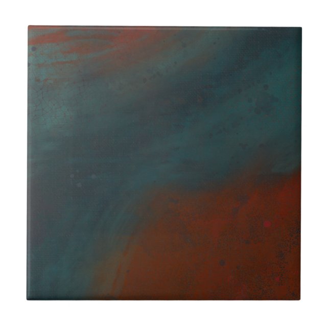 Abstrakt 1: Rot und Blues Fliese (Vorderseite)