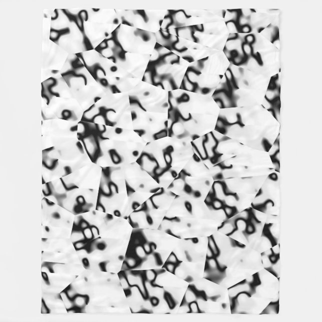 Abstrakt 2008/19 - 01 - Schwarz/Weiß Fleecedecke (Vorderseite)