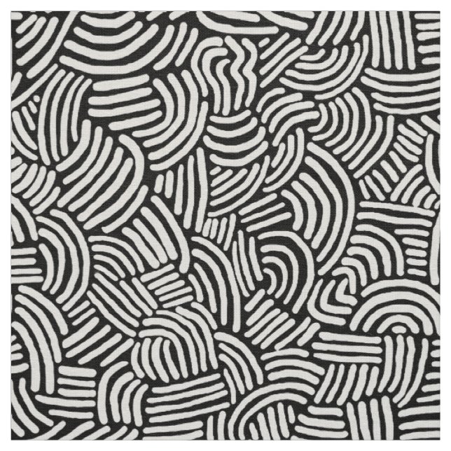 Abstrakt 200923 - Schwarz-Weiß Stoff (Muster)