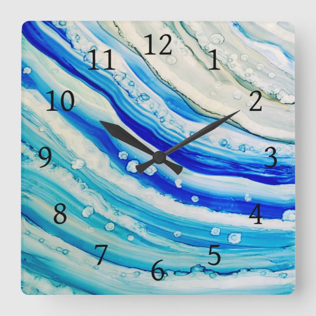 Abstrakt 24 quadratische wanduhr (Vorderseite)