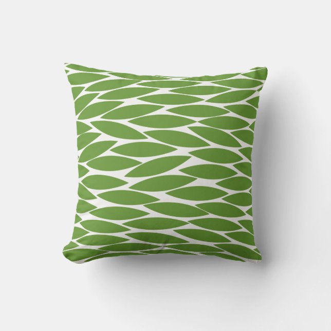 Abstrakt 250713 - Avocado Green on White Kissen (Vorderseite)