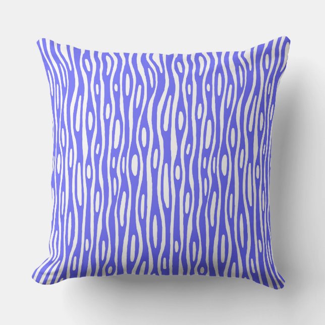 Abstrakt 280314 - Electric Blue on White Kissen (Vorderseite)