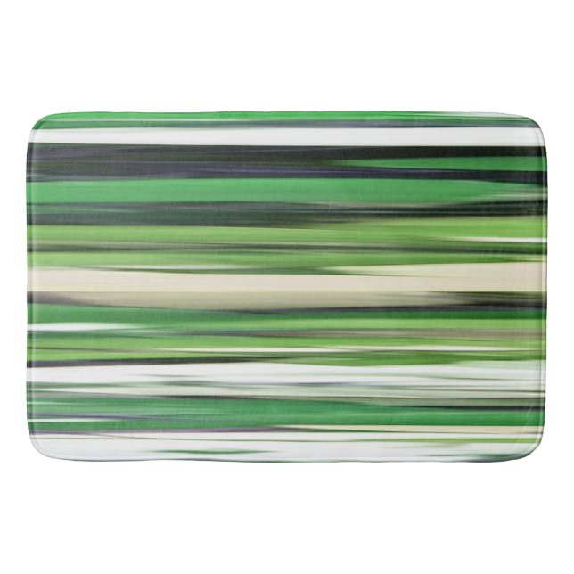 Abstrakt 2: Grüne Unschärfe Badematte (Vorderseite)