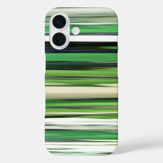 Abstrakt 2: Grüne Unschärfe iPhone 16 Hülle (Rückseite)