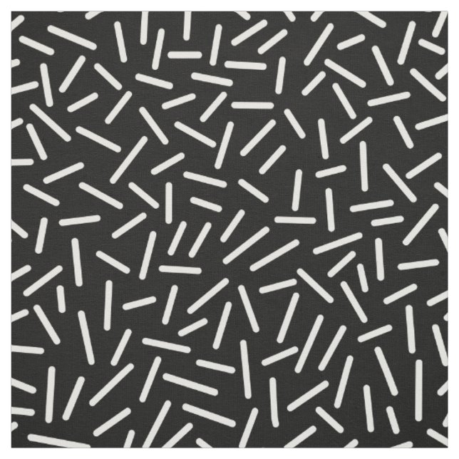 Abstrakt 300117 - Weiß auf Schwarz Stoff (Muster)