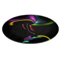 Abstrakt 334 Helle, strahlenförmige Formen auf sch