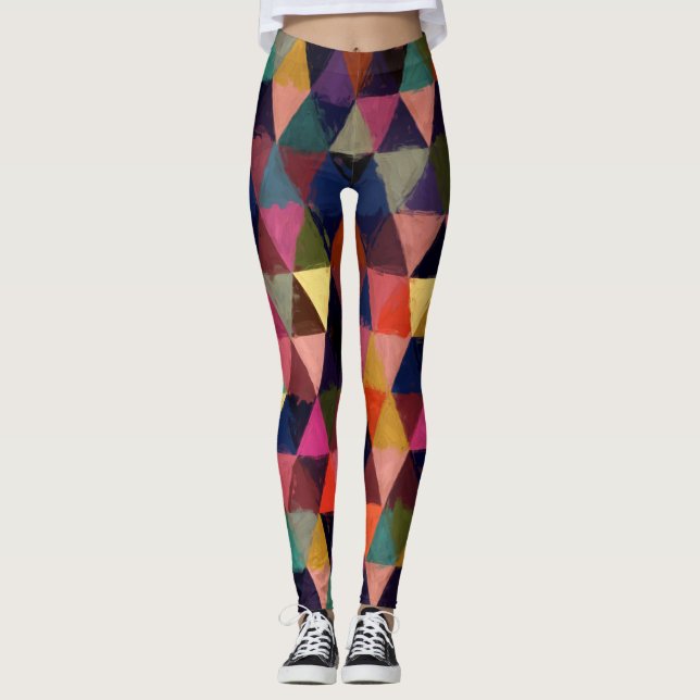 Abstrakt #374 leggings (Vorderseite)