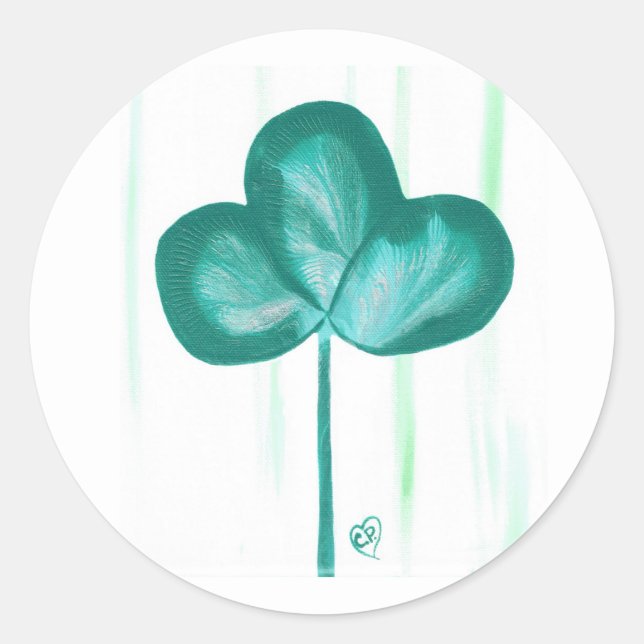 Abstrakt 3 leaf Clover Kleeblatt Stickers (Vorderseite)