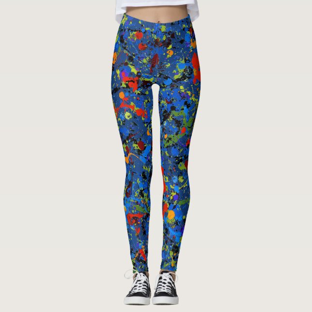 Abstrakt #913 leggings (Vorderseite)