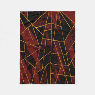 Abstrakt #940 Rot Fleecedecke