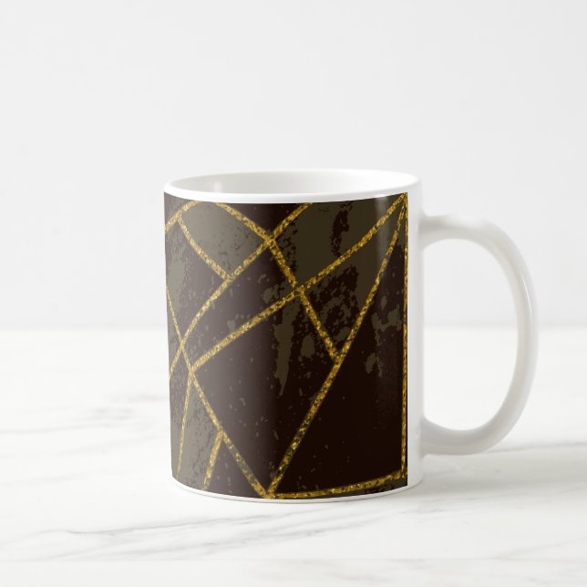 Abstrakt #941 Brown Kaffeetasse (Rechts)